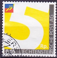 LIECHTENSTEIN 2022: Ergänzungswert (5 Rp) Spezial-Ausgabe Zur Tarif-Erhöhung Mit Eck-Stempel BALZERS 22-18 - Usati