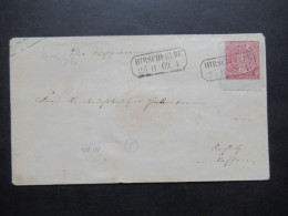 AD NDP 1869 GA Umschlag 1 Groschen Auf Umschlag Von Preußen U 49 A Stempel Ra2 Hirschfelde - Enteros Postales