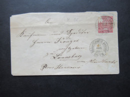 AD NDP 1869 GA Umschlag 1 Groschen Auf Umschlag Von Braunschweig U 4 A Stempel K2 Braunschweig Bahnhof Nach Lüneburg - Enteros Postales