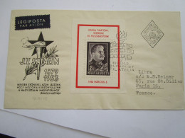 Hongrie Lettre Pour La France 1953 Affranchissement Staline - Briefe U. Dokumente