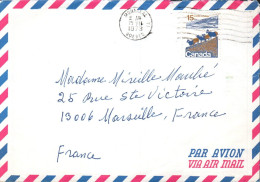 CANADA SEUL SUR LETTRE POUR LA FRANCE 1973 - Lettres & Documents