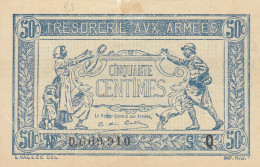Trésorerie Aux Armées 50 Centimes - 1917-1919 Legerschatkist