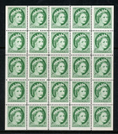 Canada MNH  1954  Wilding Portrait, Sheet Of 25 With Straight Edge - Unused Stamps