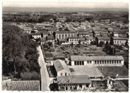 AUDE BRAM : L'ECOLE MATERNELLE - VUE AERIENNE LAPIE - PHOTOGRAPHIE VERITABLE BROMURE - Bram