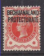 Bechuanaland 1897 QV 1/2d Vermilion Umm Ovpt Protectorate SG 59 ( F184 ) - 1885-1964 Protectorat Du Bechuanaland