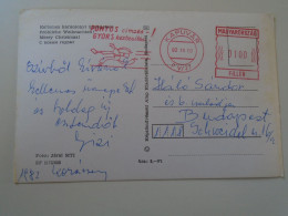 D195075  Hungary  ATM / EMA - Freistempel - Red Meter   -Kapuvár 1982  Pontos Címzés  0100 Fillér - Vignette [ATM]