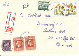 Norway Registered Cover Sent To Denmark Meraker 5-6-1993 - Lettres & Documents