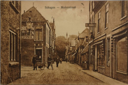 Schagen (NH) Molenstraat (de Drogist) 1924 Lichte Hoekvouw - Schagen