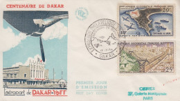 Enveloppe  FDC  1er  Jour   AFRIQUE  OCCIDENTALE  FRANCAISE    Centenaire  De   DAKAR   1959 - Otros & Sin Clasificación