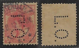 Netherlands 1906/1913 Stamp With Perfin L.O. By Labouchere Oyens & Co's Bank From Amsterdam Lochung Perfore - Perfins