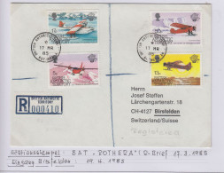British Antarctic Territory (BAT) Registered Cover Ca Ca Rothera 17 MR 1985 (TR164A) - Lettres & Documents