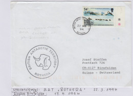 British Antarctic Territory (BAT) Cover Ca Ca Rothera 22 MR 1994 (TR165) - Lettres & Documents