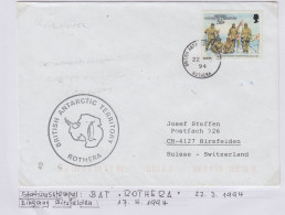 British Antarctic Territory (BAT) Cover Ca Ca Rothera 22 APR 1994 (TR165A) - Brieven En Documenten