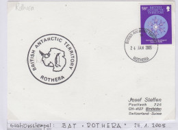 British Antarctic Territory (BAT) Cover Ca Ca Rothera 24 JAN 2005 (TR166A) - Covers & Documents