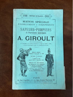 RARE Catalogue De Fournitures Pour Sapeurs Pompiers Maison A. GIROULT Paris * Sapeur Pompier Matériel Fireman - Sapeurs-Pompiers