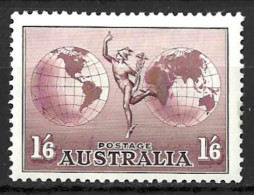 AUSTRALIA.....KING GEORGE V..(1910-36.).." 1934..".....HERMES....1/6.......SG153a......(CAT.VAL.£11...)....MH... - Oblitérés