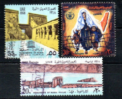 Ägypten 892 - 894 Canc UNO Philae Nubishe Denkmäler UNRWA - EGYPT / EGYPTE - Gebruikt