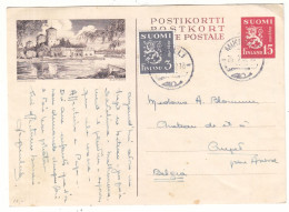 Finlande - Carte Postale De 1952 - Entier Postal - Oblit Mikkeli - Valeur 22 Euros - Covers & Documents