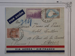 BS2 ARGENTINA  BELLE LETTRE AIR FRANCE RR 1935  A PARIS +COLLECTION HOTEL CRILLON ++++AFF. PLAISANT++ - Lettres & Documents