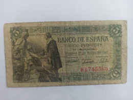 Espagne 5 Pesetas 1945 - 5 Pesetas