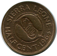 1/2 CENTS 1964 SIERRA LEONE Pièce #AR159.F - Sierra Leona