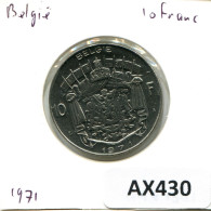 10 FRANCS 1971 BELGIQUE BELGIUM Pièce DUTCH Text #AX430.F - 10 Francs