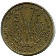 5 FRANCS 1956 FRENCH WESTERN AFRICAN STATES #AX882 - Afrique Occidentale Française