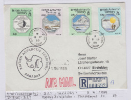 British Antarctic Territory (BAT)  IGY Set Registered Cover  Ca Faraday 8 AP 1989 (TR171) - Cartas & Documentos