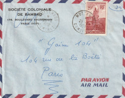 COMORES Lettre 1958 MUTSAMUDU   ANJOUAN Pour PARIS - Lettres & Documents