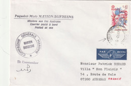 TAAF Lettre 1980 CAD DURBAN PAQUEBOT   PAQUEBOT MIXTE MARION DUFRESNE - Lettres & Documents