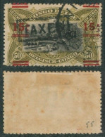 Congo Belge - TX55 Obl S.C. (Albertville, Partiel) + Variété De Surcharge 15C Rouge ! - Gebraucht