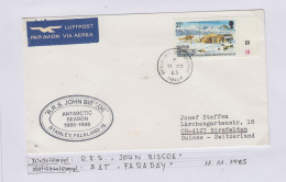 British Antarctic Territory (BAT) Ca RRS John Biscoe,Ca Faraday 11 NO 1985 (TR177A) - Lettres & Documents