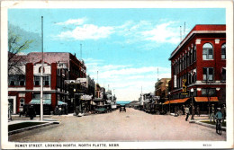 Nebraska North Platte Dewey Street Looking North 1938 Curteich - North Platte