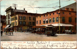 Maryland Hagerstown Trolleys At Public Square 1907 - Hagerstown