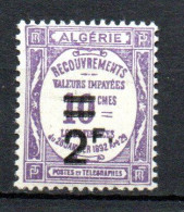 Col33 Colonie Algérie Taxe N° 24 Neuf X MH Cote : 20,00€ - Segnatasse