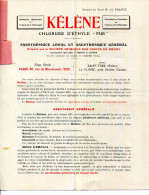 69.SAINT FONS.SUISSE .LA PLAINE.ANESTHESIQUE LOCAL ET GENERAL " KELENE " CHLORURE D'ETHYLE PUR. - Perfumería & Droguería