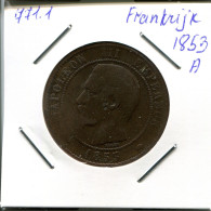 10 CENTIMES 1853 A FRANCE Napoleon III Pièce Française #AN041.F - 10 Centimes