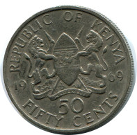 50 SHILLINGS 1969 KENYA Pièce #AZ200.F - Kenia