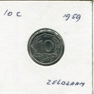 10 CENTIMOS 1959 ESPAÑA Moneda SPAIN #AR822.E - 10 Céntimos