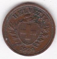 Suisse 1 Rappen 1929 B, En Bronze, KM# 3 - 1 Centime / Rappen