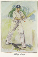 Charles Philip Mead Hampshire England Cricket Painting Postcard - Cricket