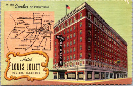 Illinois Joliet Hotel Louis Joliet Curteich - Joliet