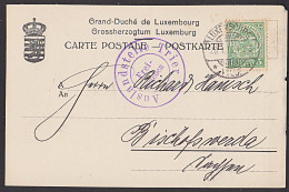 Kontrolle "Auslandsstelle Trier Freigegeben" 1915 Luxemburg Karte Nach Bischofswerda / Sachsen - Franking Machines (EMA)