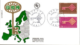 EUROPA 1968 FRANCE FDC - 1968