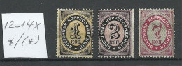RUSSLAND RUSSIA 1879 Levant Levante Michel 12 - 14 X, Unused MH/(*) - Levant