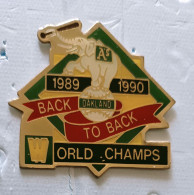 Pin's Sport Baseball Oakland 1989-1990 World Champs A's éléphant Signé  Peter David - Baseball