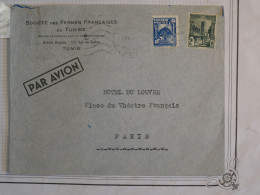 BS4 TUNISIE  BELLE  LETTRE PRIVEE RR 1939  TUNIS A   PARIS  FRANCE +AEROPLHILATELIE+++ - Poste Aérienne