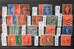Great Britain GB Angleterre -  22 Perfin (perforated) Stamps All Differents - Perfins