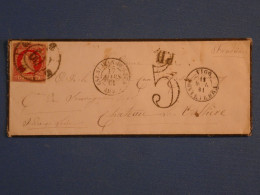 BS5 ESPANA   BELLE  LETTRE EN PORT 1861 VIGO  A  CHATEAU LAVALLIERE FRANCIA+TAXE 5 +N°49 + AFF PLAISANT++++ - Covers & Documents