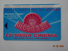 CINECARTE CARTE CINEMA CINE CARD BANDE MAGNETIQUE  CINEMA MEGAREX HAGUENEAU 67 BAS-RHIN - Movie Cards